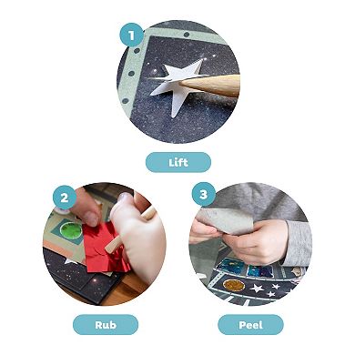 Tiger Tribe Foil Art Space Adventures Kit with Foil Sheets & Art Cards