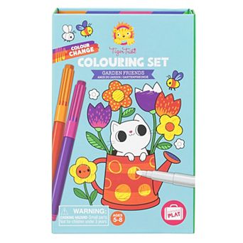 Tiger Tribe Garden Friends Color Change Coloring Set with Magic Markers