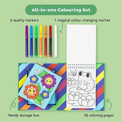 Tiger Tribe Garden Friends Color Change Coloring Set with Magic Markers