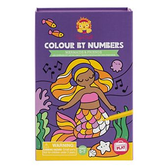 Tiger Tribe Mermaids & Friends Color by Numbers Set with Markers