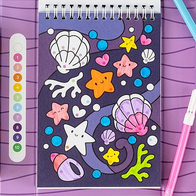 Tiger Tribe Mermaids & Friends Color by Numbers Set with Markers