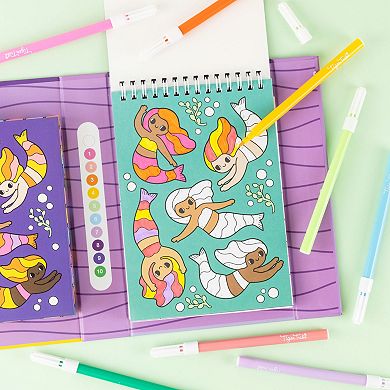 Tiger Tribe Mermaids & Friends Color by Numbers Set with Markers