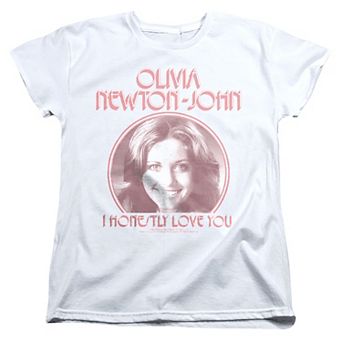 Juniors' Olivia Newton-John I Honestly Love You Graphic Tee