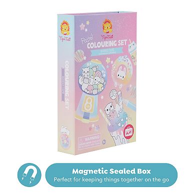 Tiger Tribe Kawaii Café Pastel Coloring Set with Stickers & Double-Ended Markers