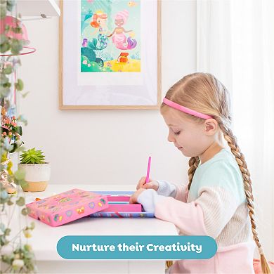 Tiger Tribe Kawaii Café Pastel Coloring Set with Stickers & Double-Ended Markers