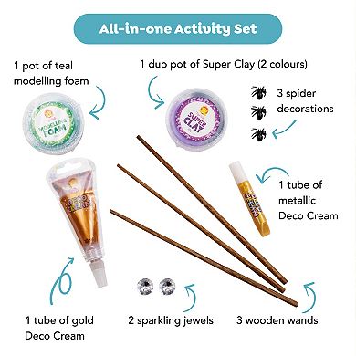Tiger Tribe Magic Wand Kit with Clay, Gems & Spiders