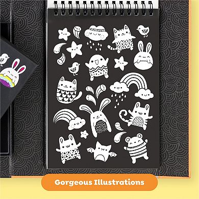 Tiger Tribe Glow Friends Neon Coloring Set with Stickers & Neon Markers