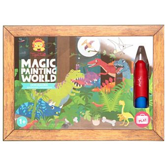 Tiger Tribe Dinosaur Magic Water Painting Set with Scene Reveal Cards