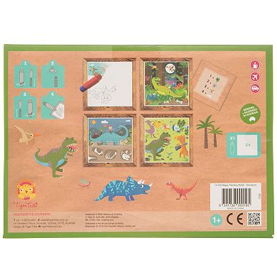 Tiger Tribe Dinosaur Magic Water Painting Set with Scene Reveal Cards