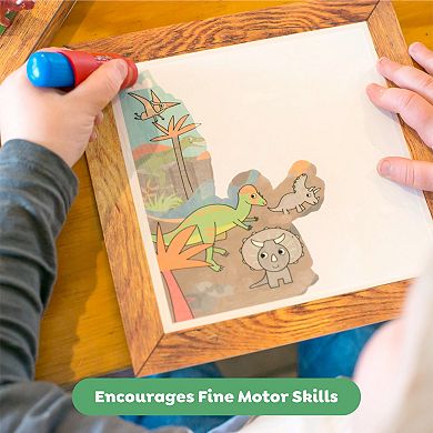 Tiger Tribe Dinosaur Magic Water Painting Set with Scene Reveal Cards