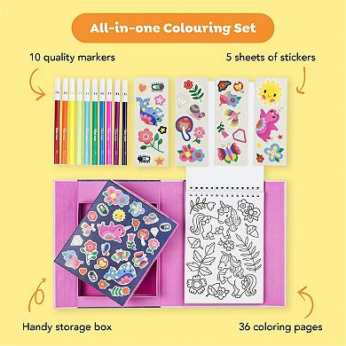 Tiger Tribe Magical Creatures Coloring Set with Stickers & Markers