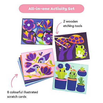 Tiger Tribe Garden Scratch Art Kit with Etching Tools