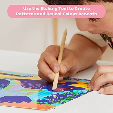 Tiger Tribe Garden Scratch Art Kit with Etching Tools
