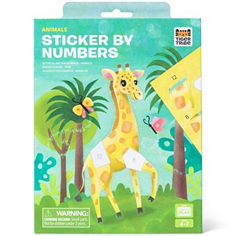 Tiger Tribe Animal Adventure Sticker by Numbers Set