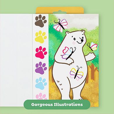 Tiger Tribe Wild Animals Watercolor Art Set with Mess-Free Brush