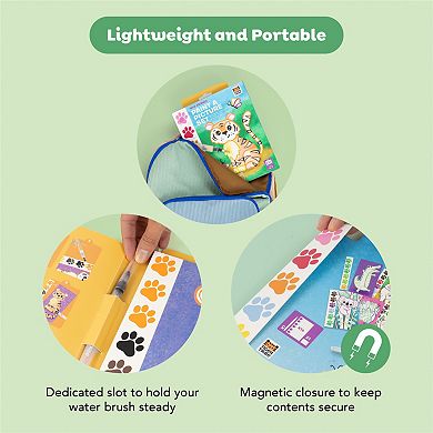 Tiger Tribe Wild Animals Watercolor Art Set with Mess-Free Brush