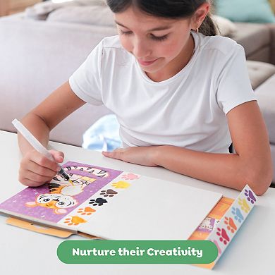 Tiger Tribe Wild Animals Watercolor Art Set with Mess-Free Brush