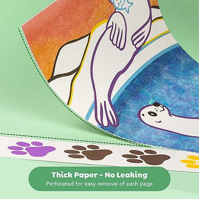 Tiger Tribe Wild Animals Watercolor Art Set with Mess-Free Brush