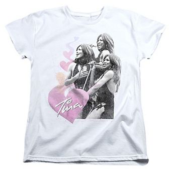 Juniors' Tina Turner Triple Heart Graphic Tee