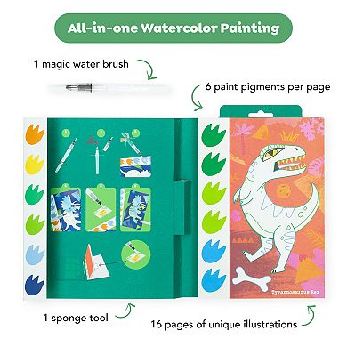 Tiger Tribe Paint-A-Picture Dinosaur Watercolor Art Set