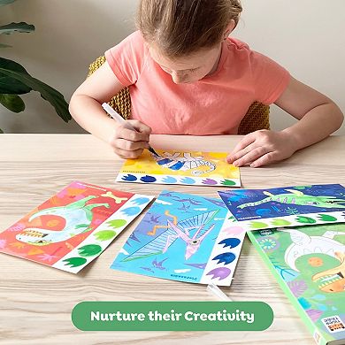 Tiger Tribe Paint-A-Picture Dinosaur Watercolor Art Set