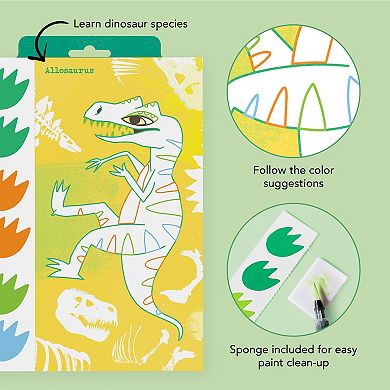 Tiger Tribe Paint-A-Picture Dinosaur Watercolor Art Set