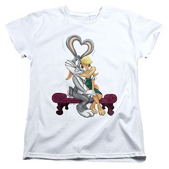 Juniors' Looney Tunes Bugs & Lola Graphic Tee