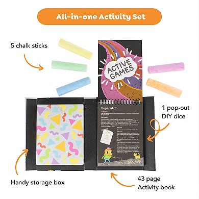 Tiger Tribe Chalk It Up Outdoor Games Set with Activity Book & Chalks