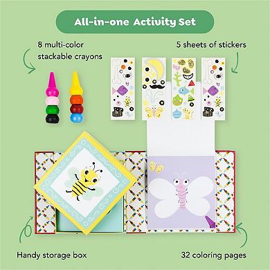 Tiger Tribe Oodle Doodles Animals Coloring & Activity Set with Stickers & Stackable Crayons