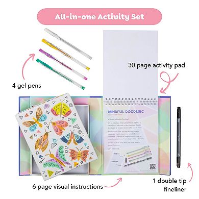 Tiger Tribe Mindful Doodling Set with Gel Pens & Activity Pad