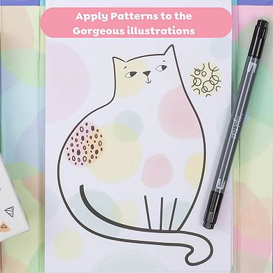 Tiger Tribe Mindful Doodling Set with Gel Pens & Activity Pad