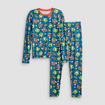 Boys 4-14 Cuddl Duds® Super Mario 2 pc Thermal Base Layer Long Sleeve Top and Bottoms Set