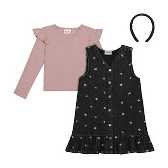 Girls 4-6 Little Lass 3 pc Jumper Dress & Top Set