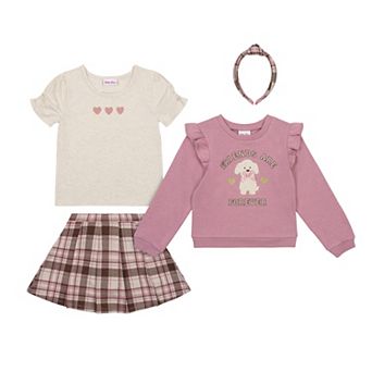 Girls 4-6 Little Lass 4 pc Mix & Match Top & Skort Set