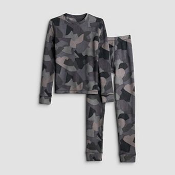 Boys 4-18 Cuddl Duds® Fleecewear with Stretch 2 pc Baselayer Long Sleeve Top & Pants Set