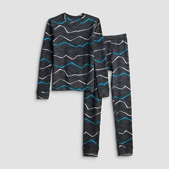 Boys 4-18 Cuddl Duds® Fleecewear with Stretch 2 pc Baselayer Long Sleeve Top & Pants Set
