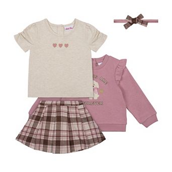 Baby & Toddler Little Lass 4 pc Mix & Match Skort Set