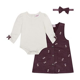 Baby & Toddler Little Lass 3 pc Jumper Dress Set