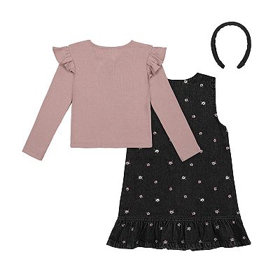 Baby & Toddler Little Lass 3-piece Jumper Dress Set