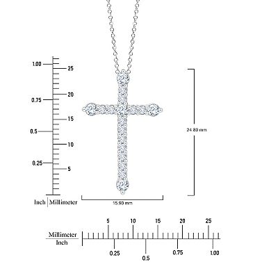 Brilliant Love 1/2 Carat T.W. Lab Grown Diamond Cross Pendant Necklace