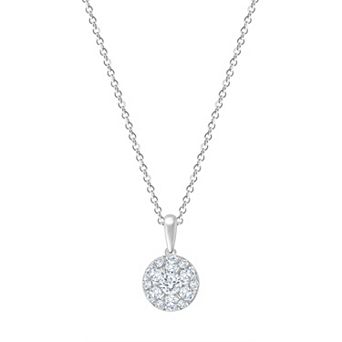 Brilliant Love Sterling Silver Lab Grown Diamond 1/2 Carat T.W. Pendant Necklace