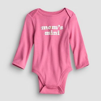 Baby Girl Jumping Beans® Long Sleeve Lapped Shoulder Bodysuit