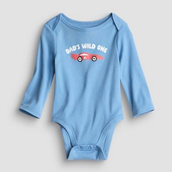 Baby Boy Jumping Beans® Dad's Wild One Long Sleeve Lapped Shoulder Bodysuit