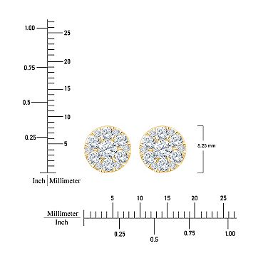 Brilliant Love Sterling Silver 1 Carat T.W. Lab Grown Diamond Stud Earrings
