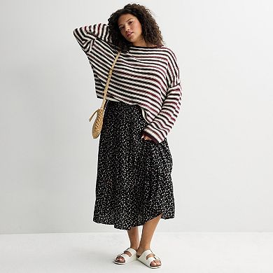 Juniors' Plus Size SO® Textured Boatneck Sweater
