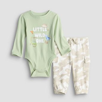 Baby Boy Jumping Beans® Long Sleeve Bodysuit & Cargo Jogger Pants 2 pc Set