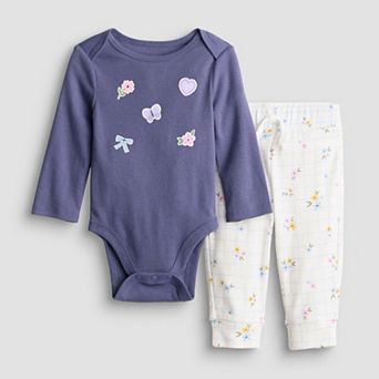 Baby Girl Jumping Beans® 2 pc Long Sleeve Bodysuit & Pants Set