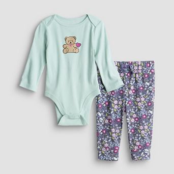 Baby Girl Jumping Beans® 2 pc Long Sleeve Bodysuit & Pants Set