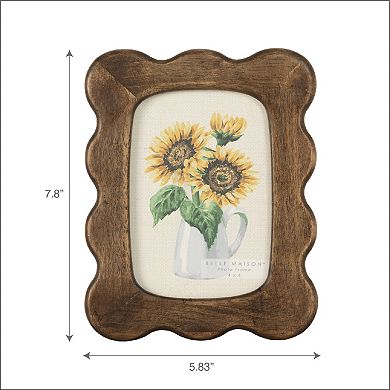 Belle Maison Scallop Wood 4" x 6" Picture Frame