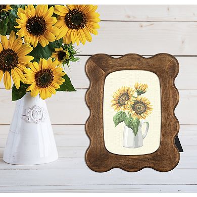 Belle Maison Scallop Wood 4" x 6" Picture Frame
